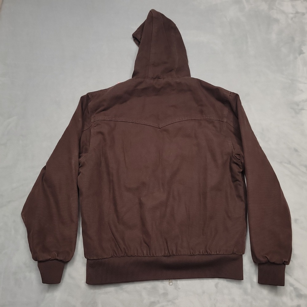 Roper Canvas Jacket Women L Brown Hooded Western Workwear Fleece Lined Active - Picture 5 of 6